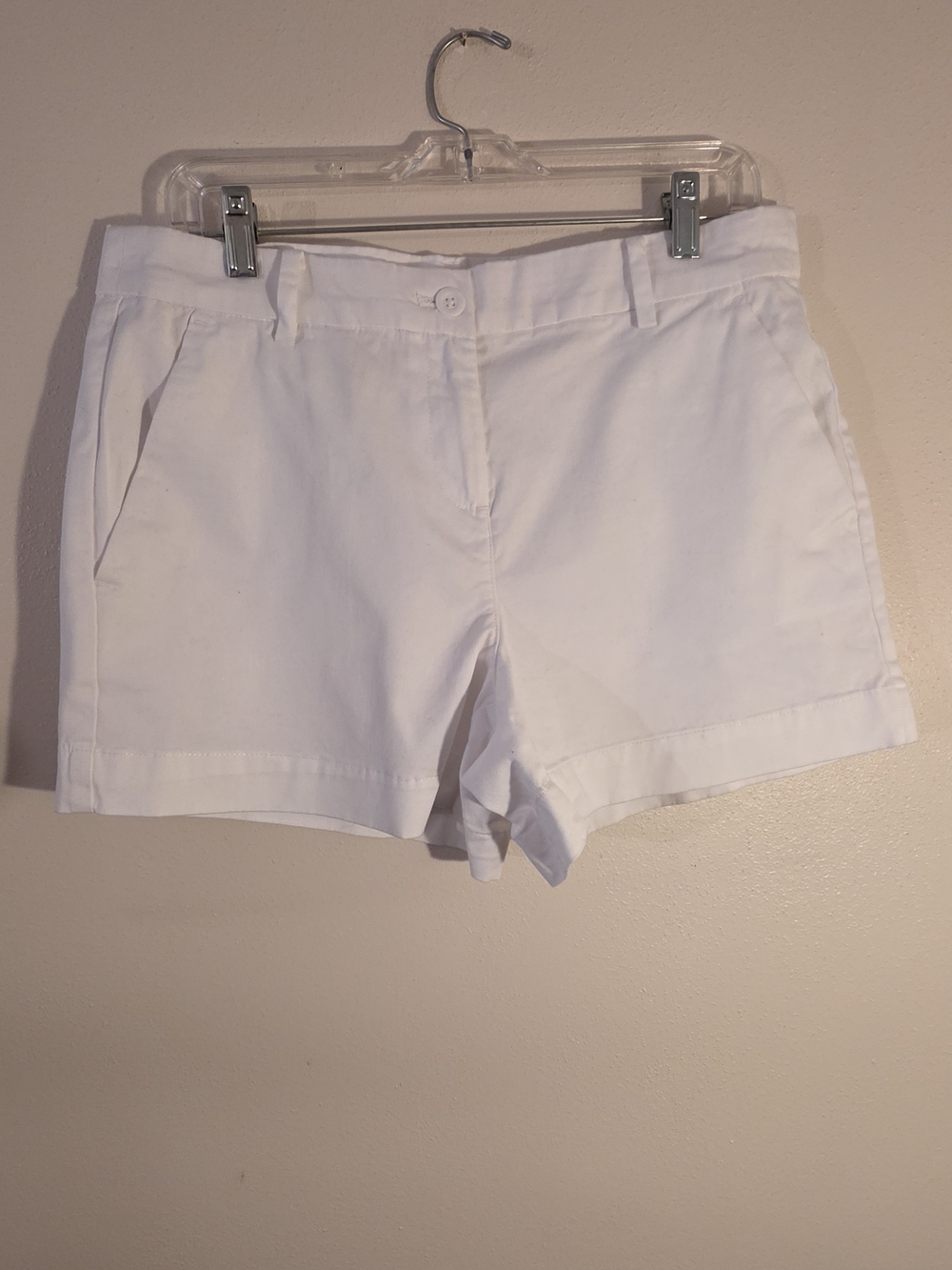 Nautica White Women's Cotton Blend Bermuda Shorts